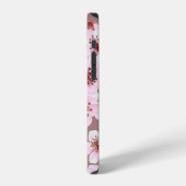 桜の水彩シームレスパターン iPhoneケース (左側面)