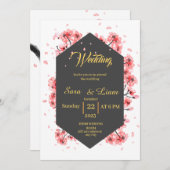 桜の水彩招待状 招待状 (正面/裏面)