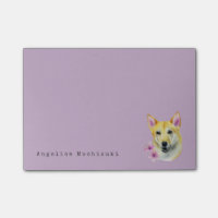 桜の水彩画の絵画の柴犬