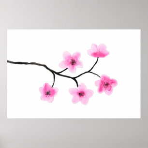 桜の水彩画 ポスター