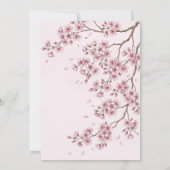 桜の水彩結婚式招待状 招待状 (裏面)