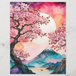桜の水彩絵画紙