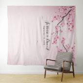 桜の水彩 春のウェディングバックドロップ タペストリー (インサイチュ(横))