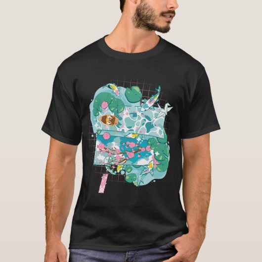 桜の池の夢 Tシャツ (正面)
