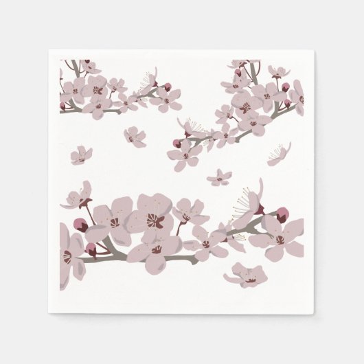 桜の浮かぶ花 スタンダードカクテルナプキン (正面)