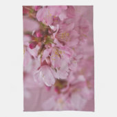 桜の淡いピンクの反射 キッチンタオル (縦)