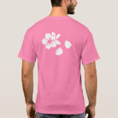 桜の漢字デザイン Tシャツ (裏面)