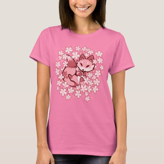 桜の狐 Tシャツ (正面)