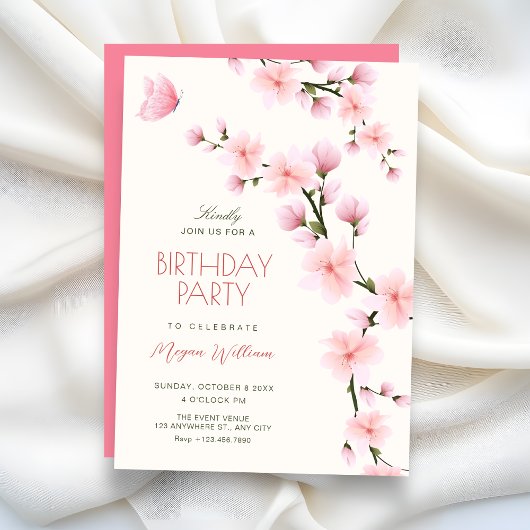 桜の生日 招待状