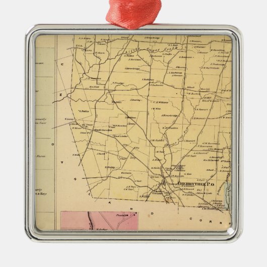 桜の町区 メタルオーナメント (正面)