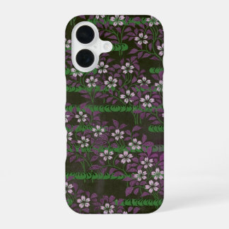 桜の筏デザインのスマホケース | 紫の桜 iPhone 16ケース