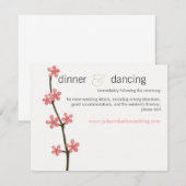 桜の結婚式のウェブサイトのプロフィールカード エンクロージャーカード (正面/裏面)