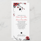 桜の結婚式の招待 招待状 (正面/裏面)