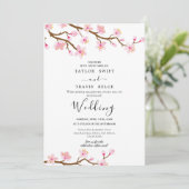 桜の結婚式招待状 招待状 (スタンド正面)