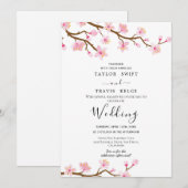 桜の結婚式招待状 招待状 (正面/裏面)