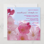 桜の結婚式招待状 招待状 (裏面)