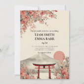 桜の結婚式招待状 日本 招待状 (正面)