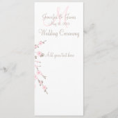桜の結婚式教会プログラム・カード プログラム (正面)