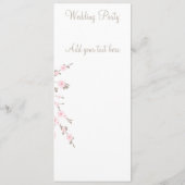 桜の結婚式教会プログラム・カード プログラム (裏面)