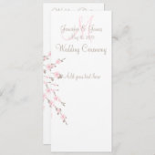 桜の結婚式教会プログラム・カード プログラム (正面/裏面)