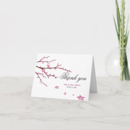 桜の結婚式 お礼のメッセージカード サンキューカード