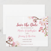 桜の結婚式 セーブザデート (正面/裏面)