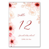 桜の結婚式 テーブルナンバー (裏面)