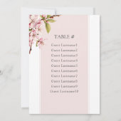 桜の結婚式 テーブル席次カード (裏面)