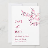 桜の結婚式 結婚式の期日 セーブザデート (正面)