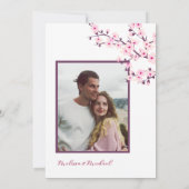 桜の結婚式 結婚記念日 セーブザデート (裏面)