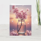桜の絵葉書 - 上品な手描きのさくら カード (裏面)