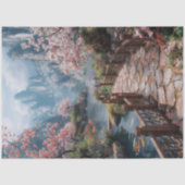 桜の聖域 日本の山の小川  薄葉紙 (正面)
