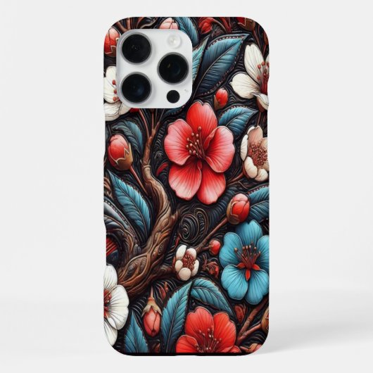 桜の自然の芸術作品 iPhoneケース (裏面)