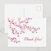 桜の花ありがとうフラワーリング ポストカード (正面/裏面)