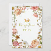 桜の花が咲き、蝶が舞う。クイーンセニョーラ 招待状 (裏面)