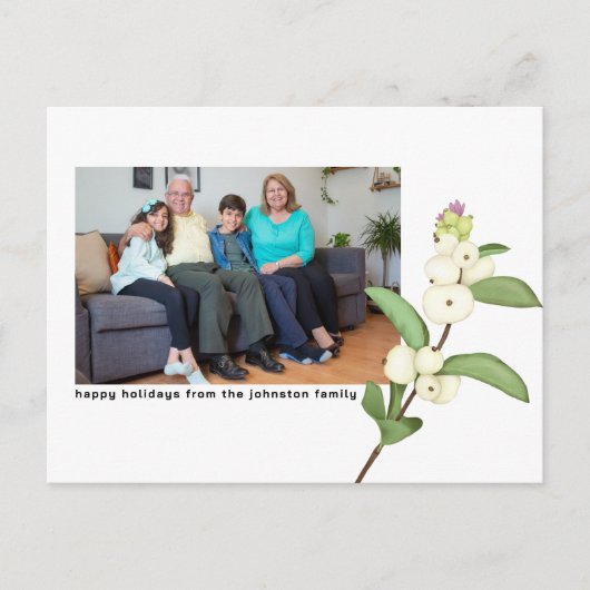 桜の花が咲くクリスマスカード - オーダーメイド写真 シーズンポストカード (正面)