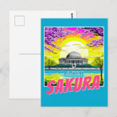 桜の花が咲くジェファーソン記念館 ポストカード (正面/裏面)