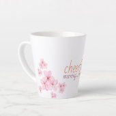 桜の花が咲く朝のひとときをイメージしたマグカップ カフェラテマグ (左アングル)