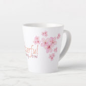桜の花が咲く朝のひとときをイメージしたマグカップ カフェラテマグ (右アングル)