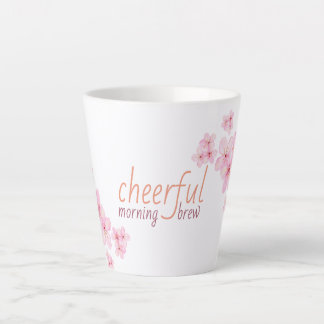 桜の花が咲く朝のひとときをイメージしたマグカップ カフェラテマグ