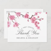 桜の花が咲く | 結婚式のお礼 ポストカード (正面/裏面)