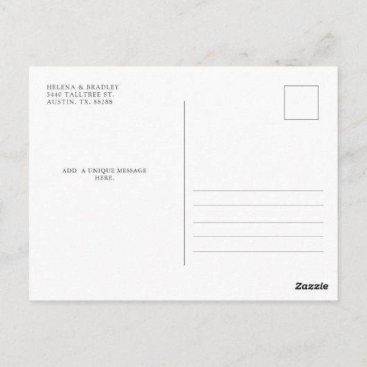 桜の花が咲く | 結婚式のお礼 ポストカード (裏面)