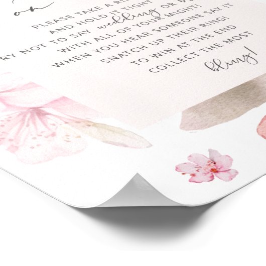 桜の花が指輪をはめたゲームのポスター ポスター (角)