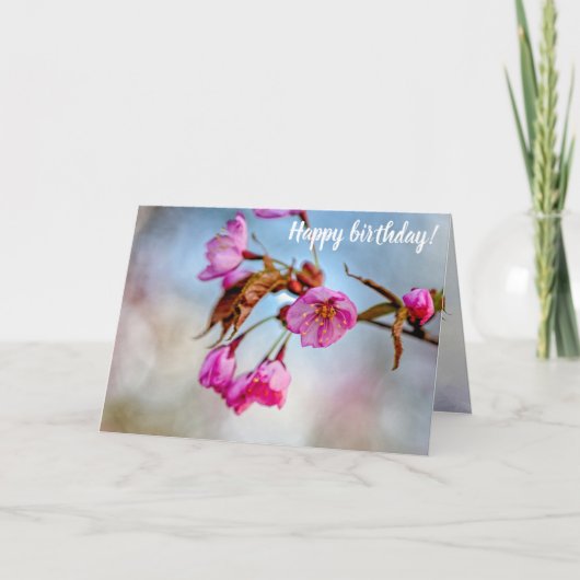 桜の花が春に柔らかいピンク色に カード (正面)