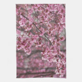 桜の花が舞い散る ピンク キッチンタオル (縦)