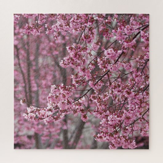 桜の花が舞い散る ピンク ジグソーパズル (縦)