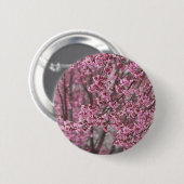 桜の花が舞い散る ピンク 缶バッジ (正面&裏面)