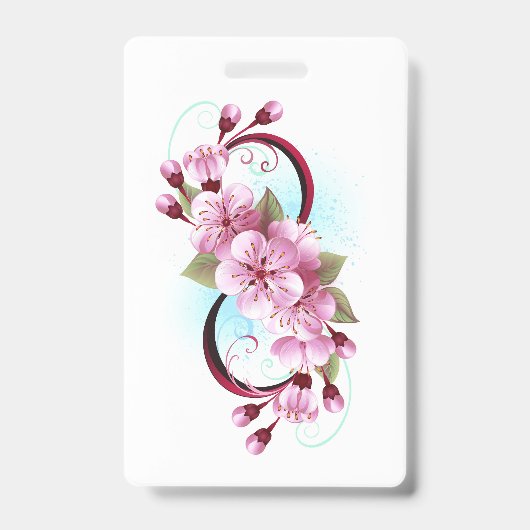 桜の花との無限大 バッジ (正面)