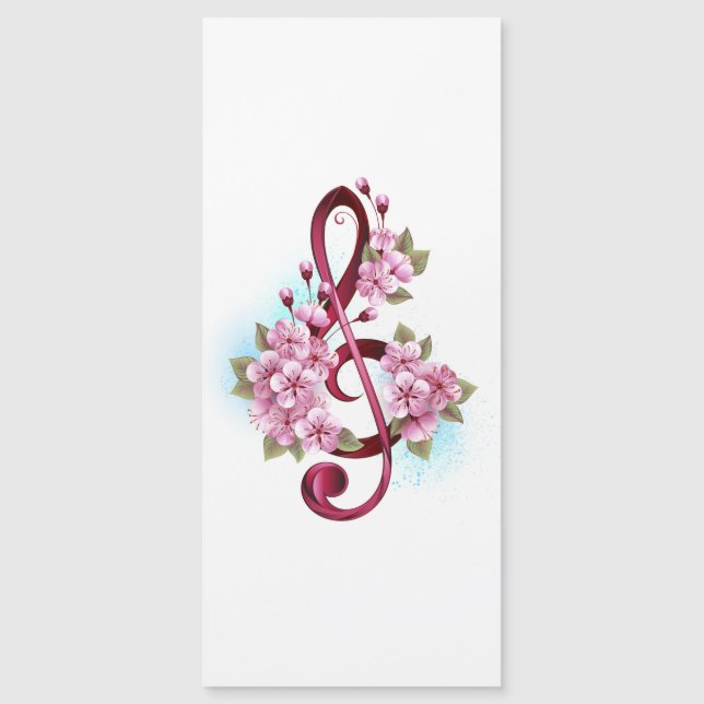 桜の花とト音記号の音符 (正面)