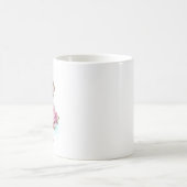 桜の花とト音記号の音符 コーヒーマグカップ (中央)